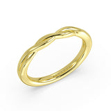 High Polish Spiral Wedding Ring