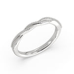 Spiral Milgrain Wedding Ring