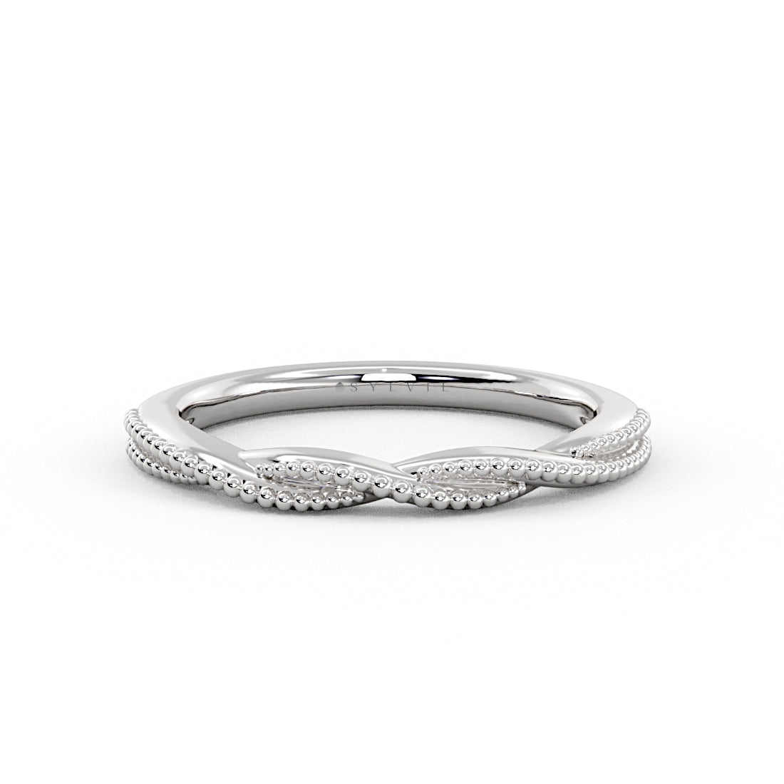 Spiral Milgrain Wedding Ring