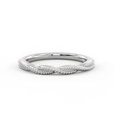 Spiral Milgrain Wedding Ring
