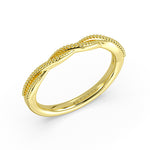 Spiral Milgrain Wedding Ring