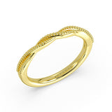 Spiral Milgrain Wedding Ring