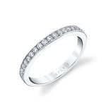 Channel Set Wedding Band