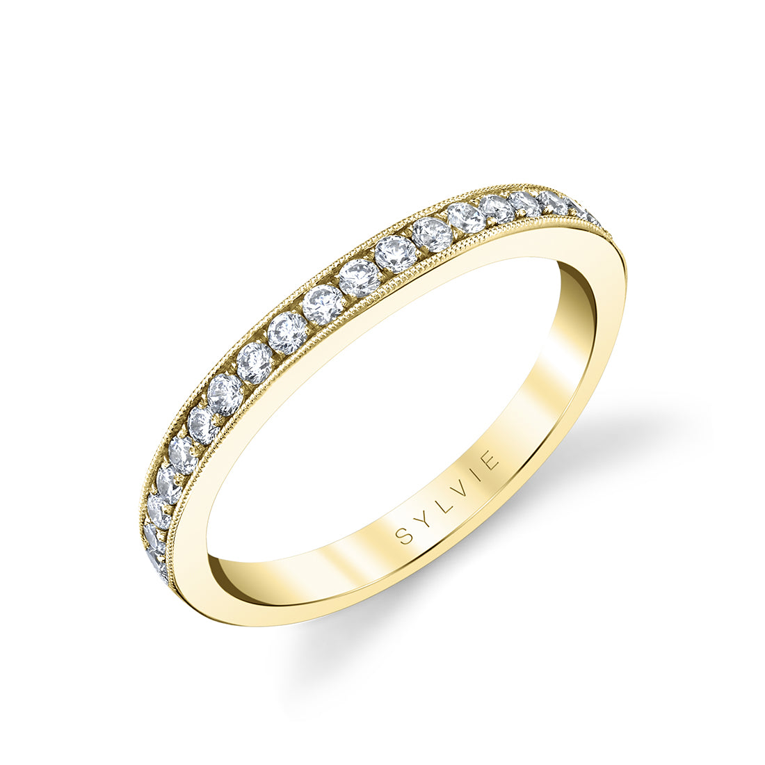 Channel Set Wedding Band