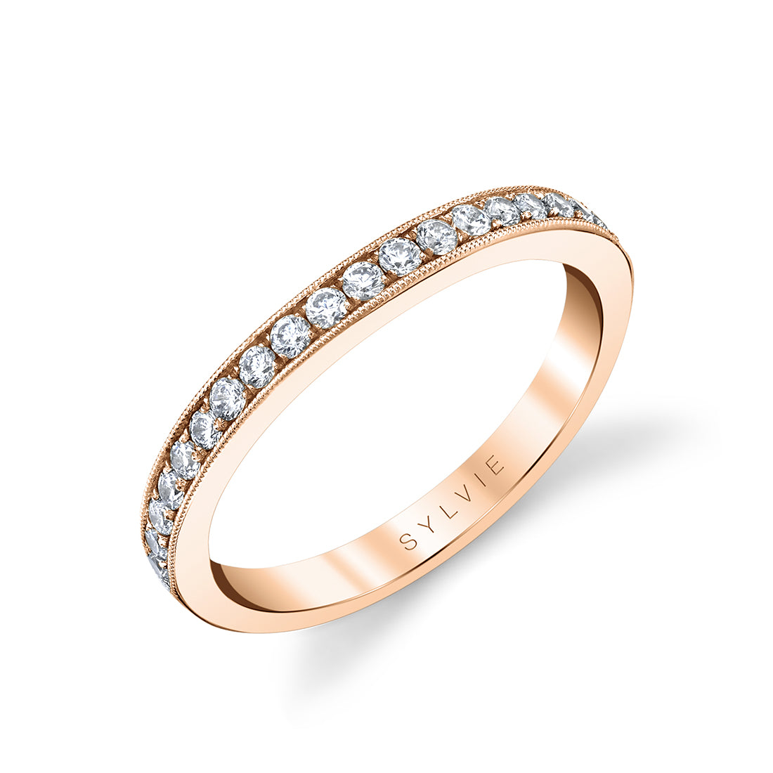 Channel Set Wedding Band