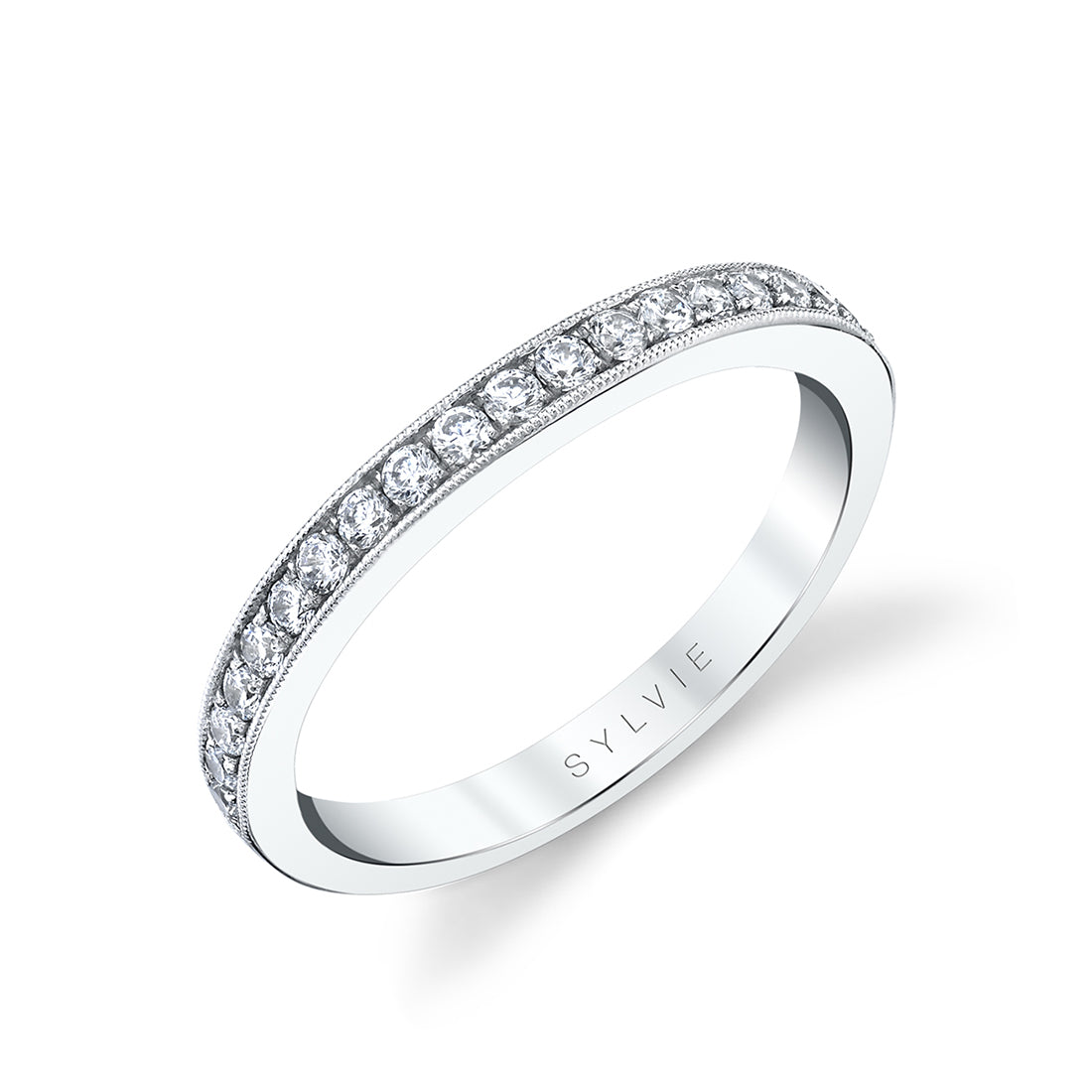 Channel Set Wedding Band