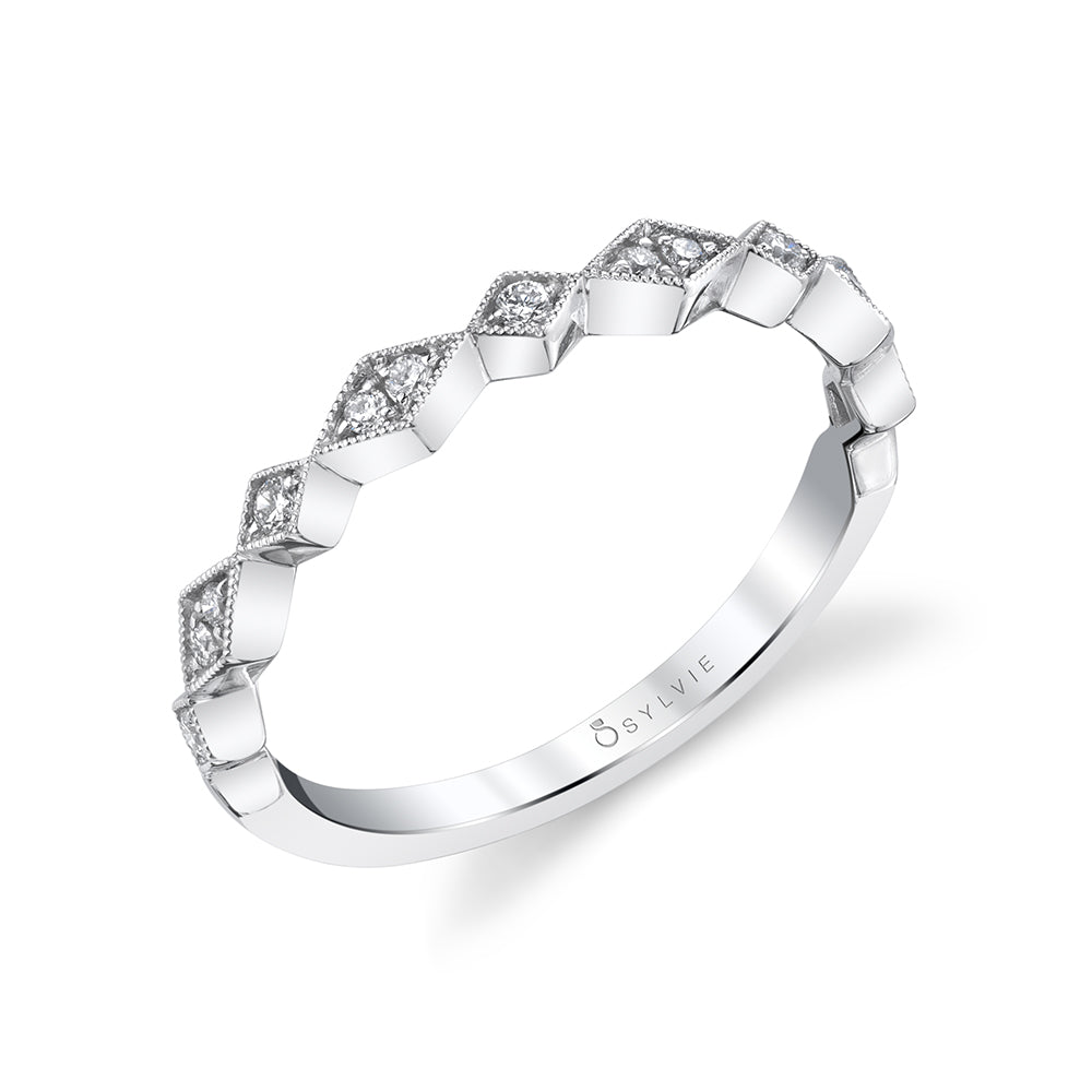 Modern Stackable Wedding Ring - Darcy