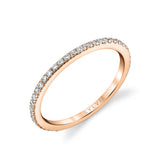 Thin Pave Diamond Wedding Band - Steffi