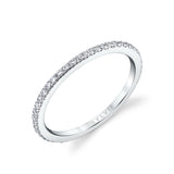 Thin Pave Diamond Wedding Band - Steffi