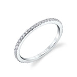 Thin Pave Diamond Wedding Band - Steffi