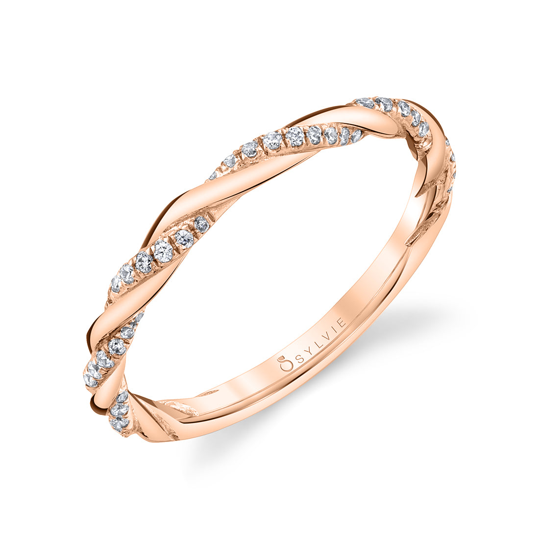 Diamond Spiral Wedding Ring - Carson