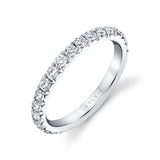 Wide Pave Wedding Band - Capri