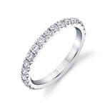 Wide Pave Wedding Band - Capri