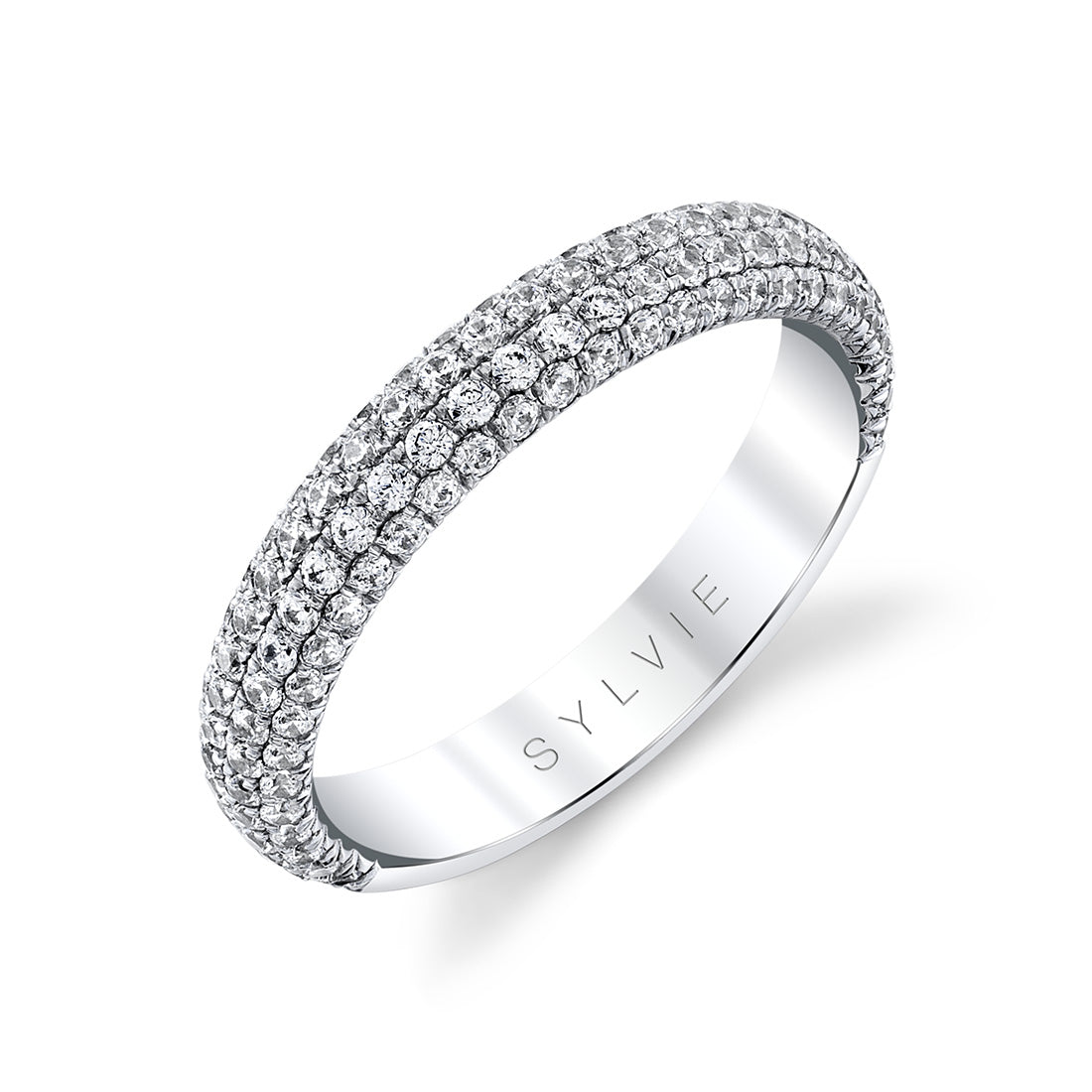 Thick Pave Diamond Wedding Band - Ursula
