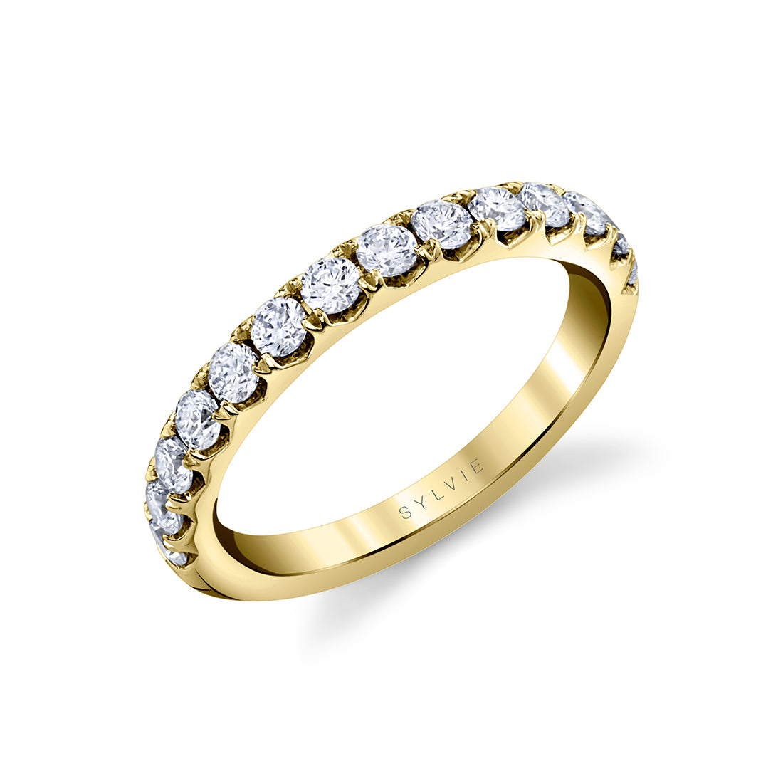 Thick Band Classic Diamond Wedding Ring - Darla