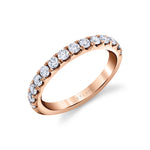 Thick Band Classic Diamond Wedding Ring - Darla