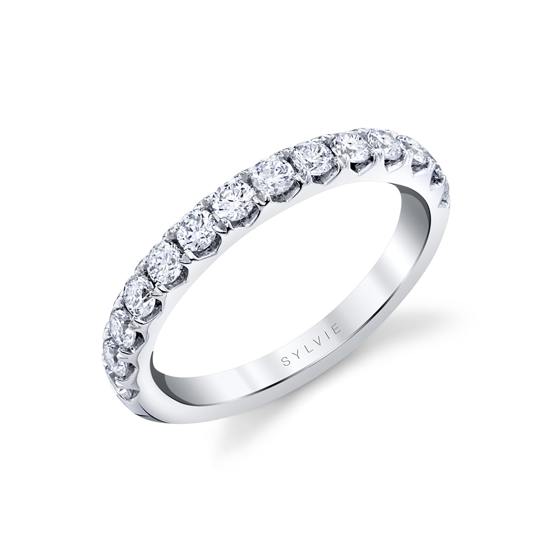 Thick Band Classic Diamond Wedding Ring - Darla