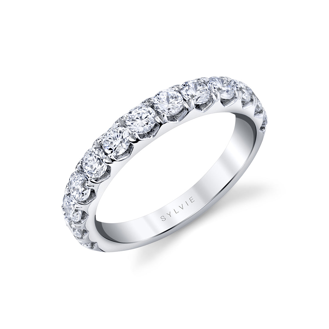 Thick Band Classic Diamond Wedding Ring - Darlene