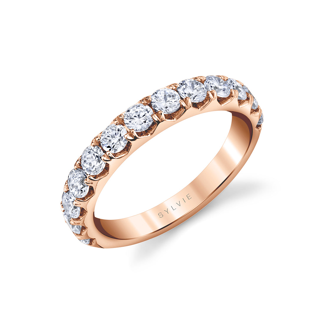 Thick Band Classic Diamond Wedding Ring - Darlene