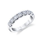 Thick Band Classic Diamond Wedding Ring - Davina