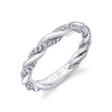 Diamond and Gold Spiral Wedding Band - Cassidy