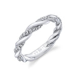 Diamond and Gold Spiral Wedding Band - Cassidy