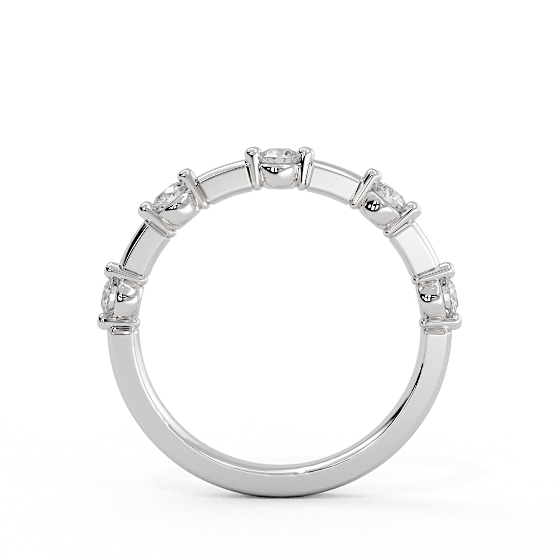 Spaced Diamond Wedding Ring