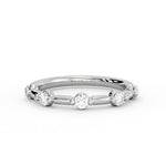Spaced Diamond Wedding Ring