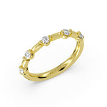 Spaced Diamond Wedding Ring