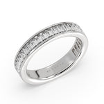 Auravie Channel Set Emerald Diamond Wedding Ring