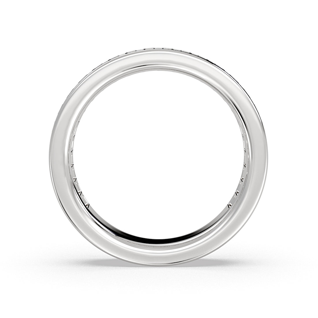 Auravie Channel Set Emerald Diamond Wedding Ring