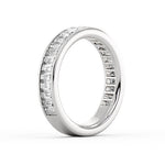 Auravie Channel Set Emerald Diamond Wedding Ring