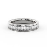 Auravie Channel Set Emerald Diamond Wedding Ring
