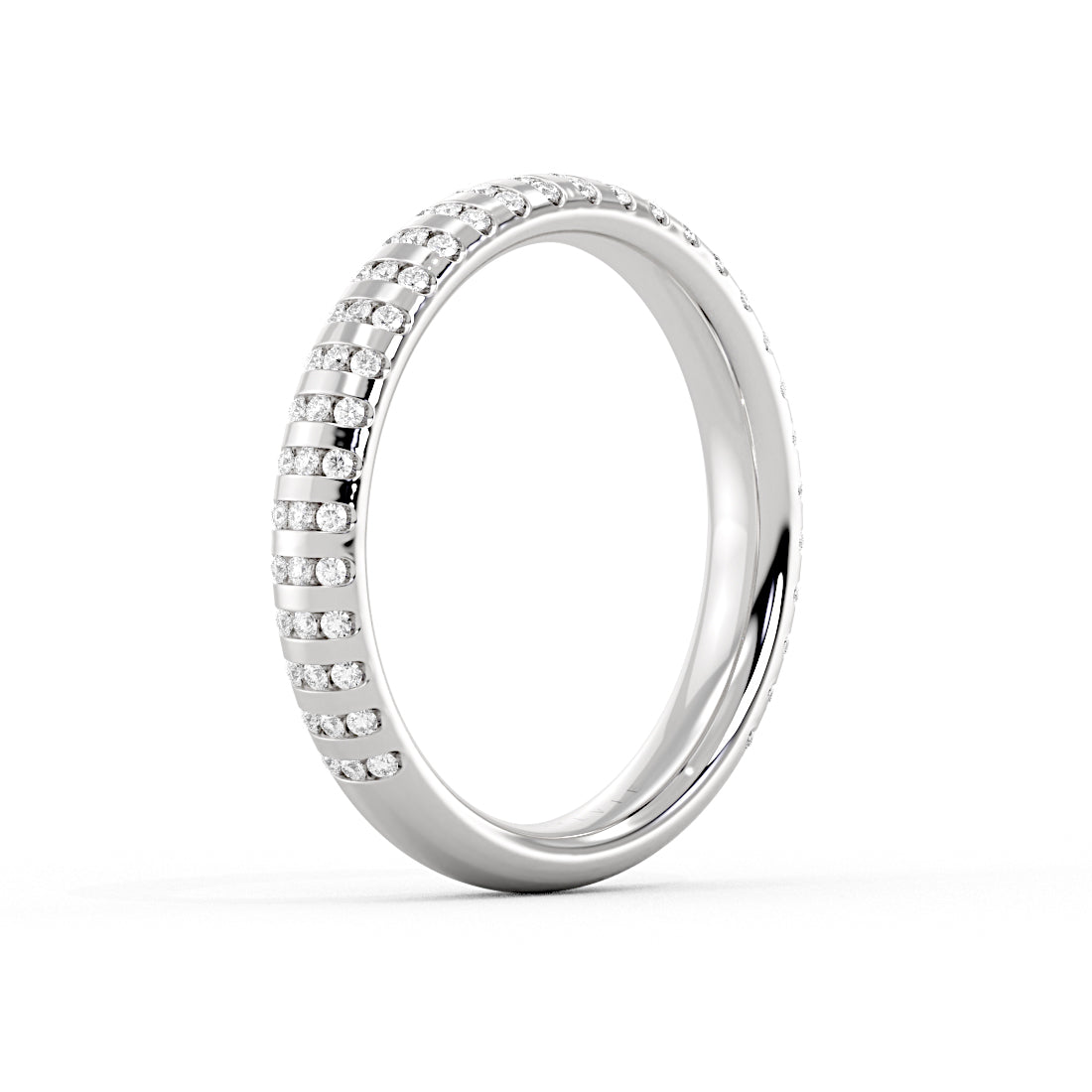 Auravie Flush Set Diamond Wedding Ring - Fallon