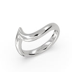 Auravie Curved Solitaire Wedding Ring - Lyric