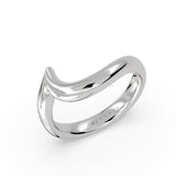 Auravie Curved Solitaire Wedding Ring - Lyric