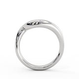 Auravie Curved Solitaire Wedding Ring - Lyric