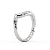 Auravie Curved Solitaire Wedding Ring - Lyric