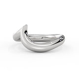 Auravie Curved Solitaire Wedding Ring - Lyric