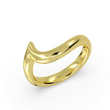 Auravie Curved Solitaire Wedding Ring - Lyric