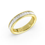 Channel Set Baguette Wedding Ring - Simone