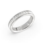 Channel Set Baguette Wedding Ring - Simone