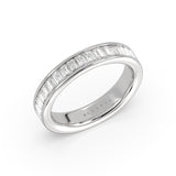 Channel Set Baguette Wedding Ring - Simone