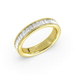 Channel Set Baguette Wedding Ring - Simone