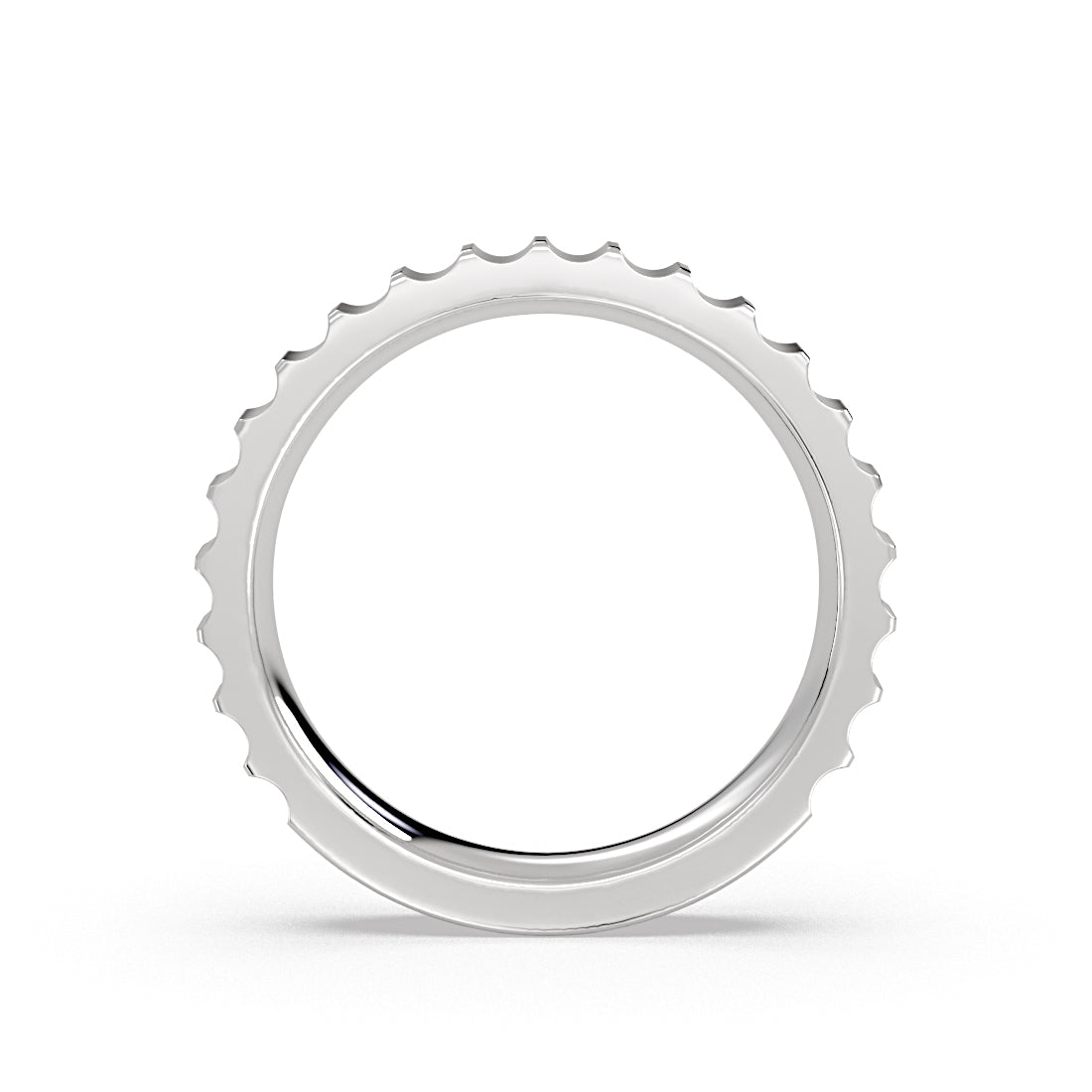 Auravie Grooved Wedding Ring - Romy