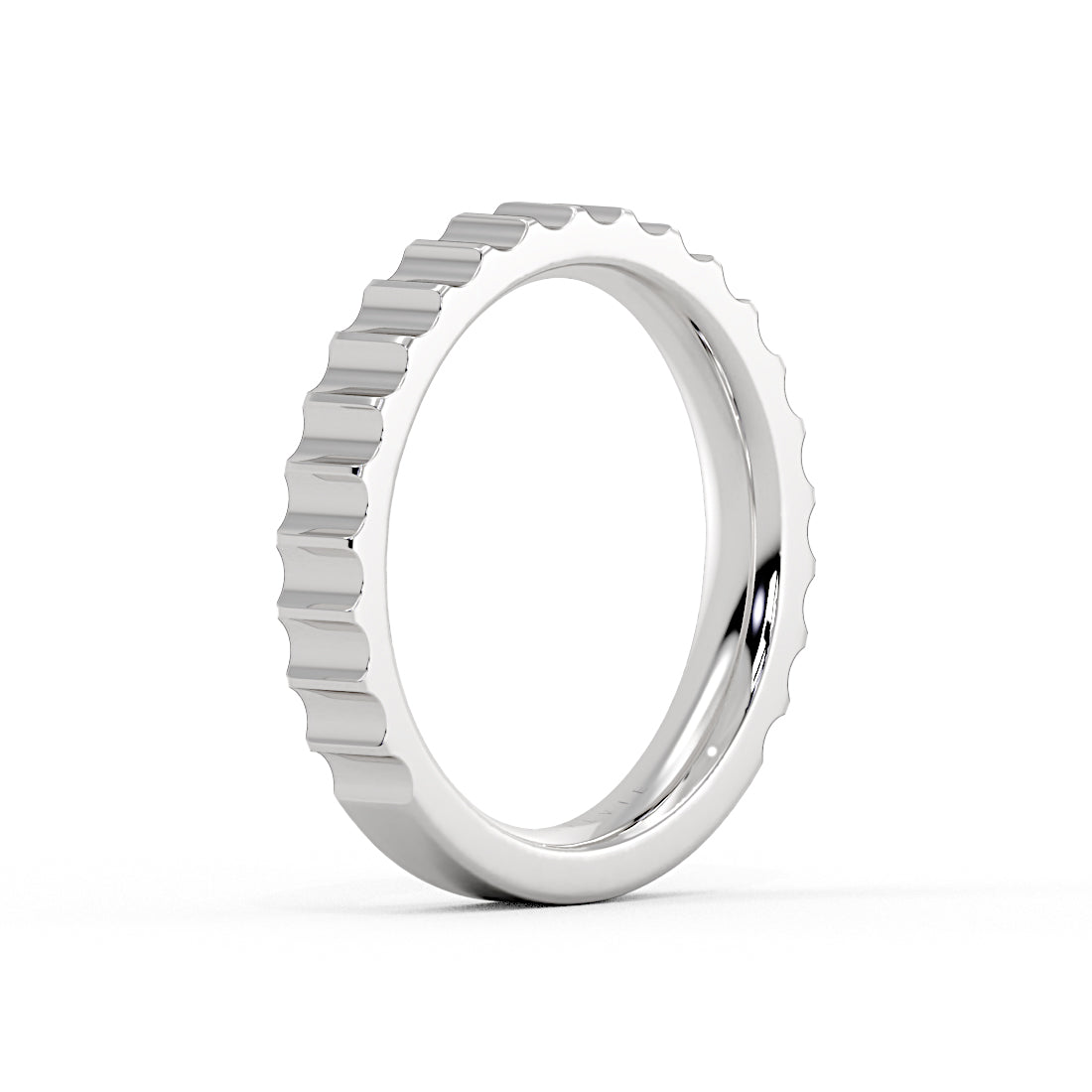 Auravie Grooved Wedding Ring - Romy