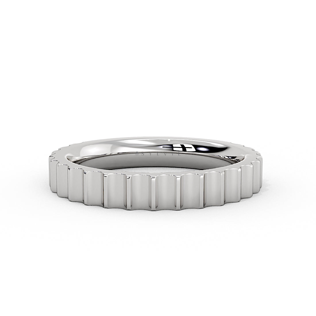 Auravie Grooved Wedding Ring - Romy