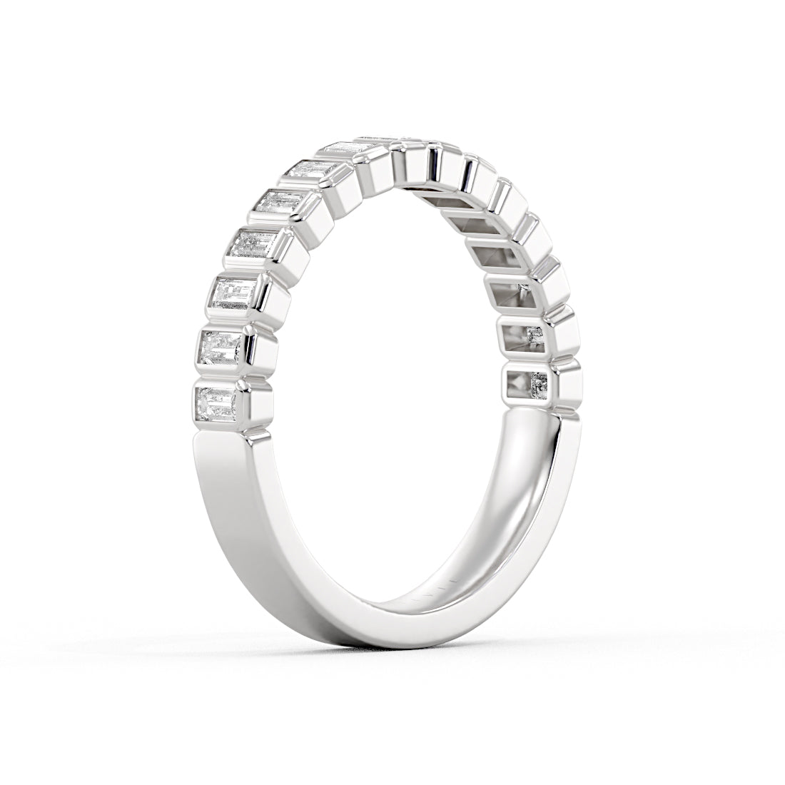 Auravie Bezel Baguette Wedding Ring - Lilah