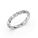 Shared Prong Baguette Wedding Ring - Trinity
