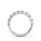 Shared Prong Baguette Wedding Ring - Trinity